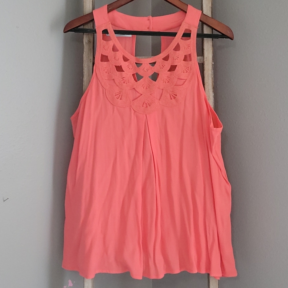 Cutout dressy tank top